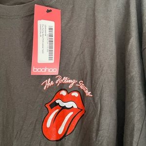 Boohoo Plus Rolling Stones graphic tee